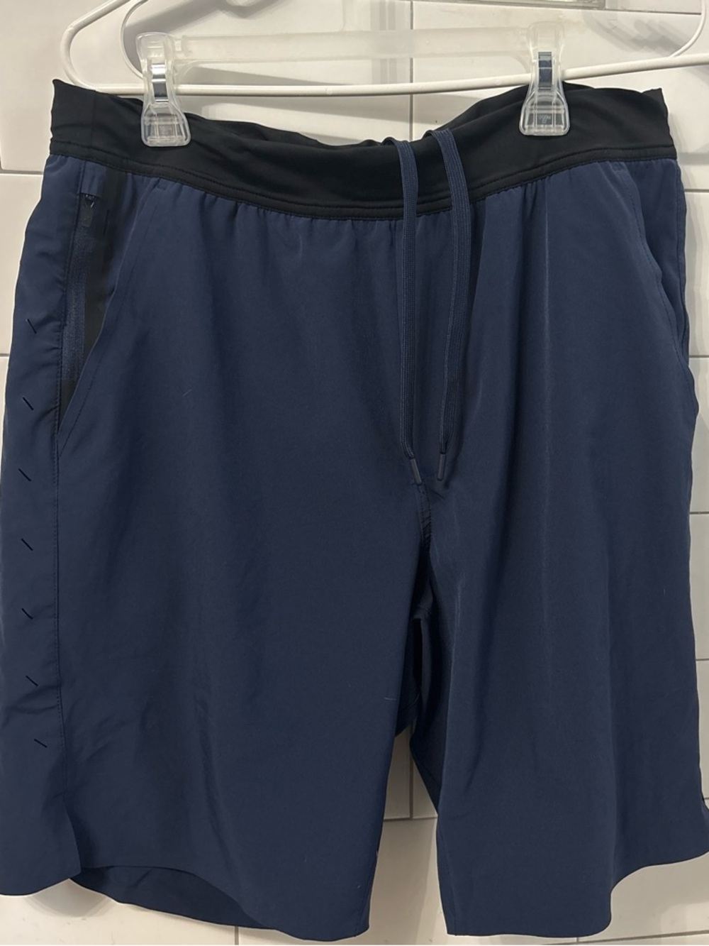 Ten Thousand Men's Navy Blue Athletic Shorts with Black Waistband